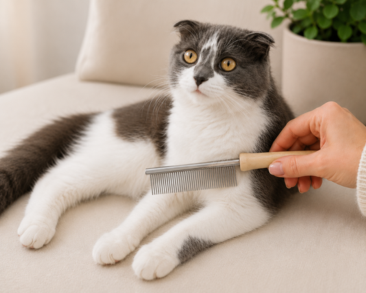 Luxury Wooden Grooming Comb for Cats