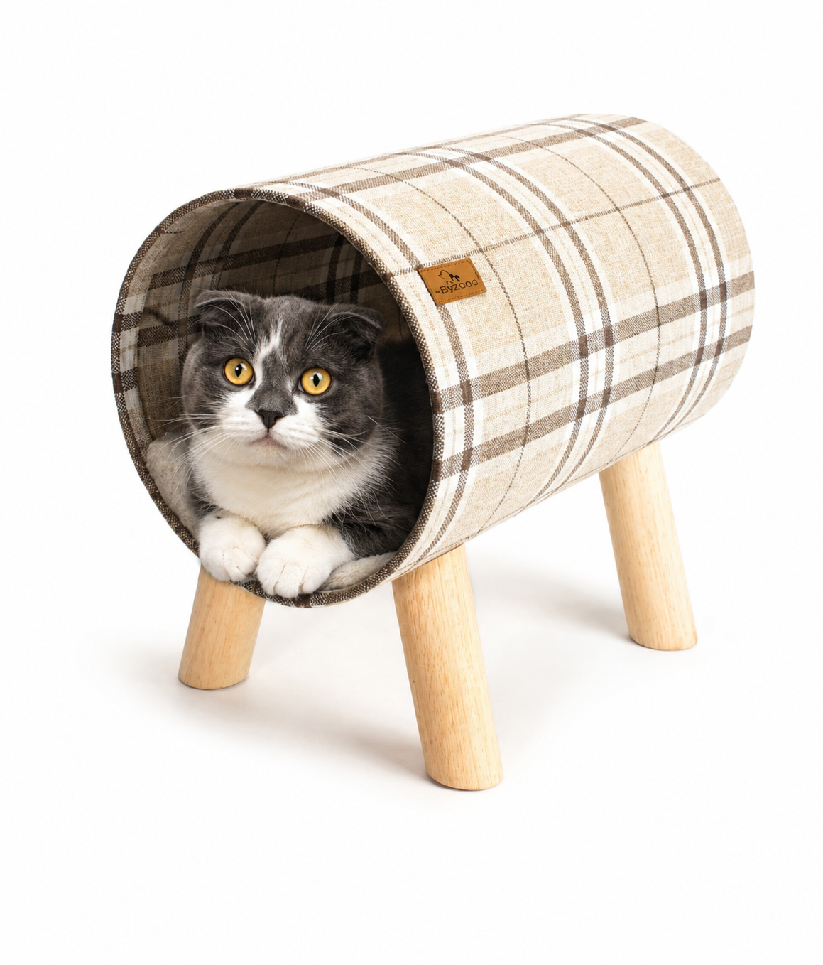 Modern Wooden Cat Hideaway Bed